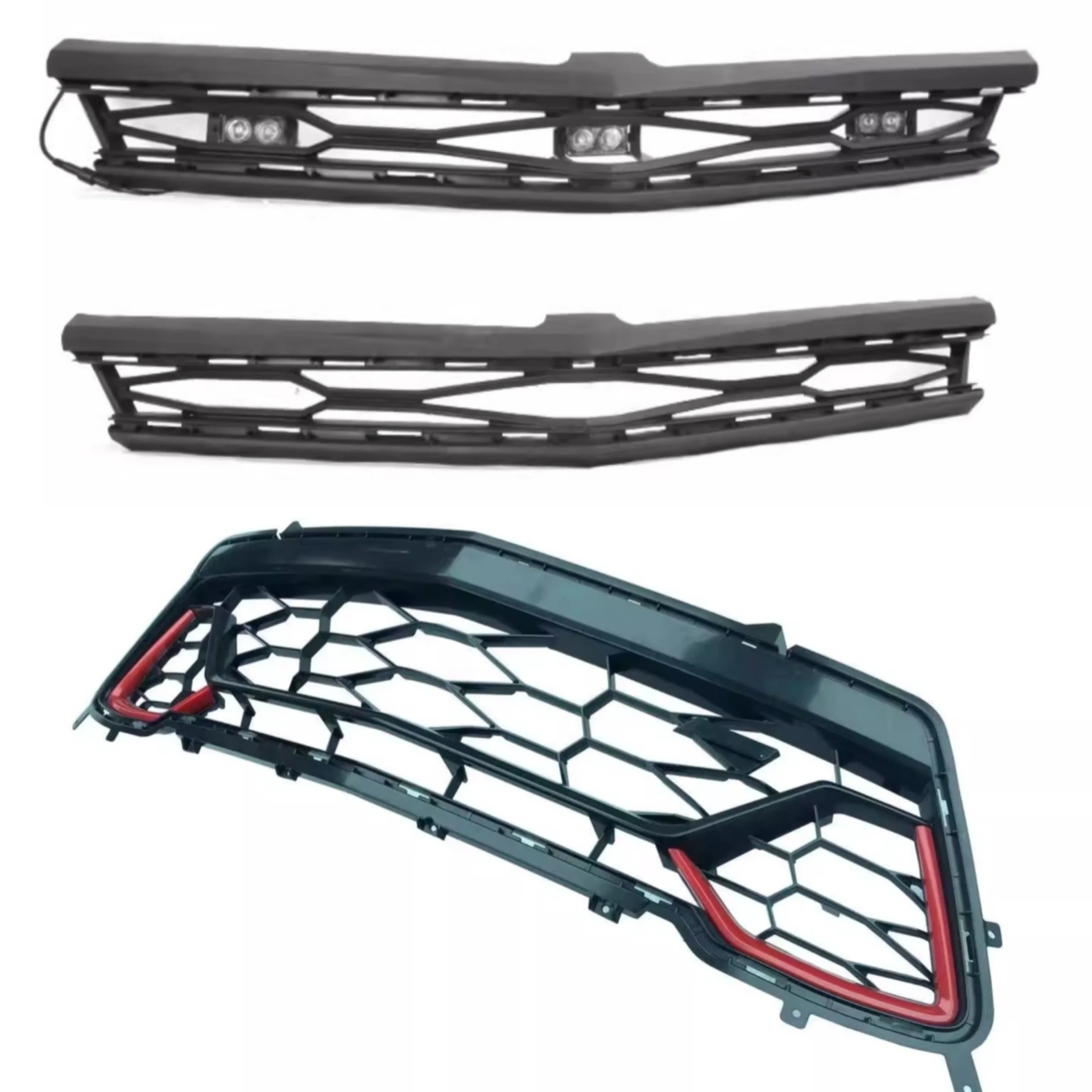 Новый Стиль Нижняя решетка радиатора с лампой верхняя маска радиатор для Chevrolet