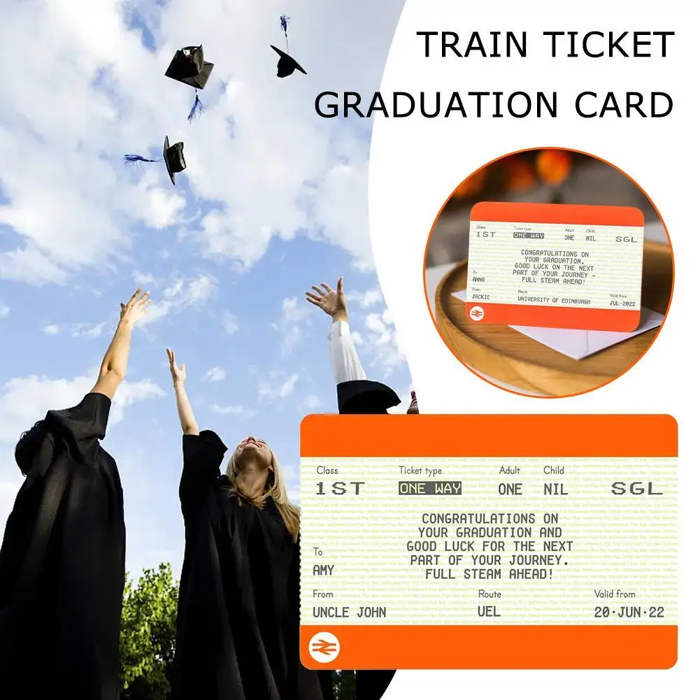 

2023 Memorial Cards Train Ticket Graduation Cards Scrapbooking Materials Decorating Labels DIY Craft Albums Bank Sticker