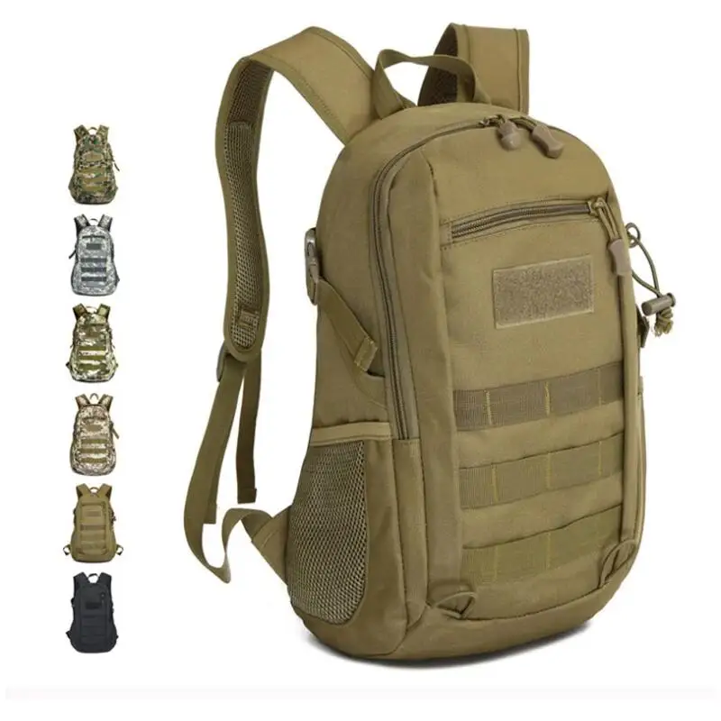 

12L Camping Backpack Men's Military Bag Travel Bags Army Tactical Molle Climbing Rucksack Hiking Outdoor Reflective Shoulder Bag
