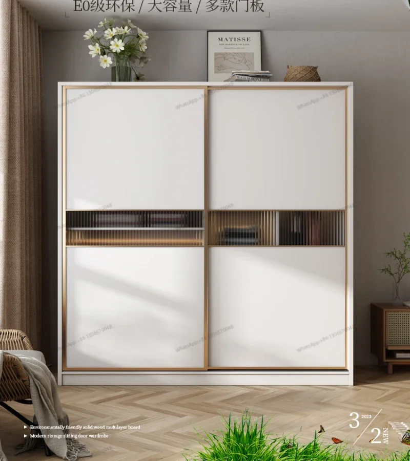 Шкаф Многослойная доска из массива дерева Бытовая спальня Маленький шкаф с