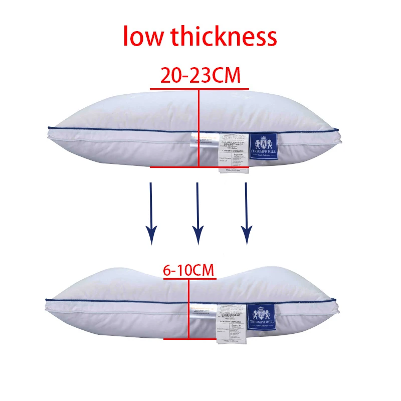 YUHUANQUEEN хлопковая подушка из гусиного пуха