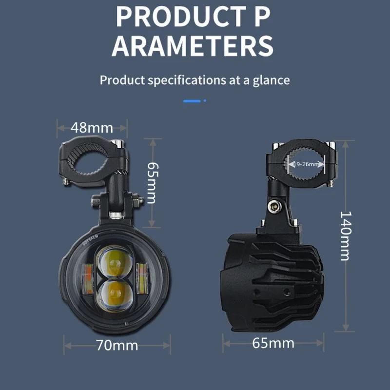 100 Вт светодиодный светильник для мотоцикла противотуманные фары