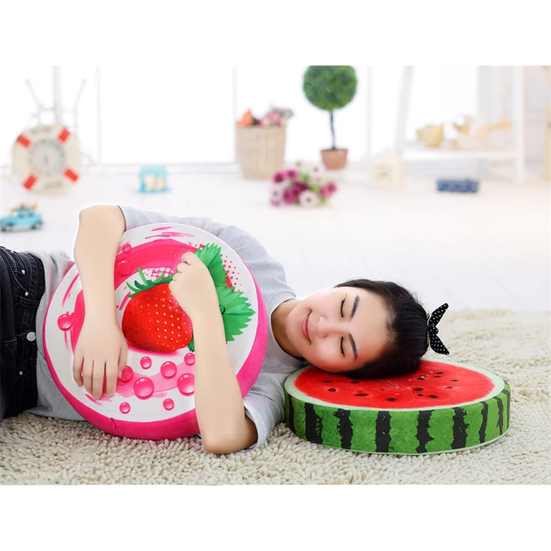 1 шт. детская мягкая плюшевая подушка в виде фруктов |