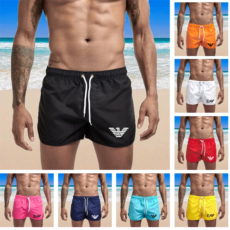

Luxury Print Quick Dry Summer Men's Siwmwear Board Beach Shorts Briefs For Man Swim Trunks Swimming Sport Beachwear for Male