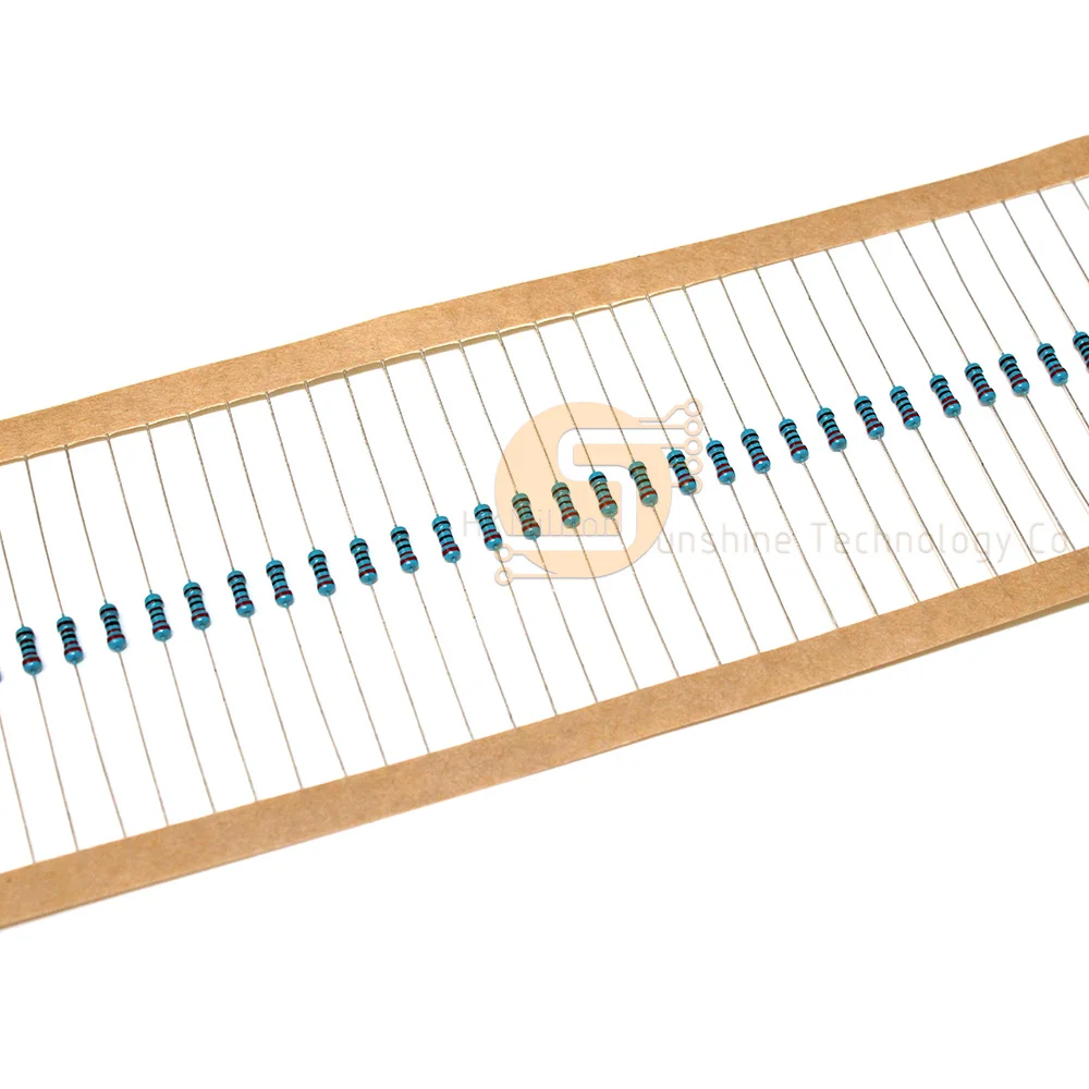 Металлический пленочный резистор 1% 1/2 Вт 50 шт. 0R-4.7M 0.1R 150R 200R 240R 470R 1K 2 4 K 7 10K 24K 51K 750K 0 1