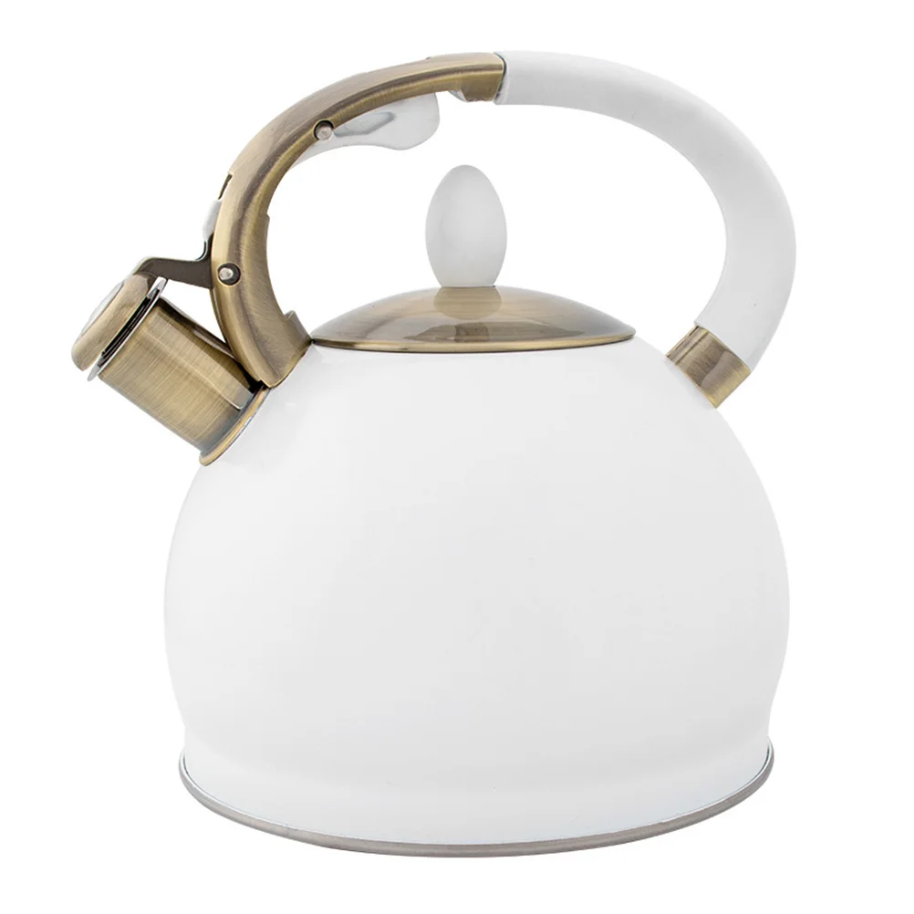

Whistle Kettle Stainless Steel Water Jug Whistling Teakettle Gas Kitchen Boil Gadget Make Home Durable Teapot
