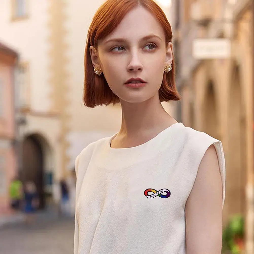 Жесткая эмалированная булавка Define металлический значок для аутизма цветная