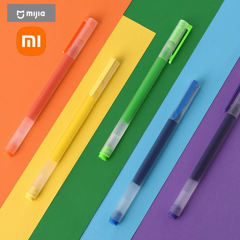 

Xiaomi Colorful Neutral Pens 5 Packs 0.5mm Office Signature Pen Student Test Special Refill Mijia Black Pen Water Stationery