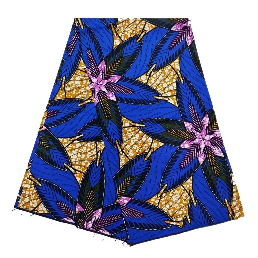 

Most Popular Veritable Ankara Print Fabric Real Cotton Wax High Quality African Sewing Patchwork Wedding Dress Craft Materials