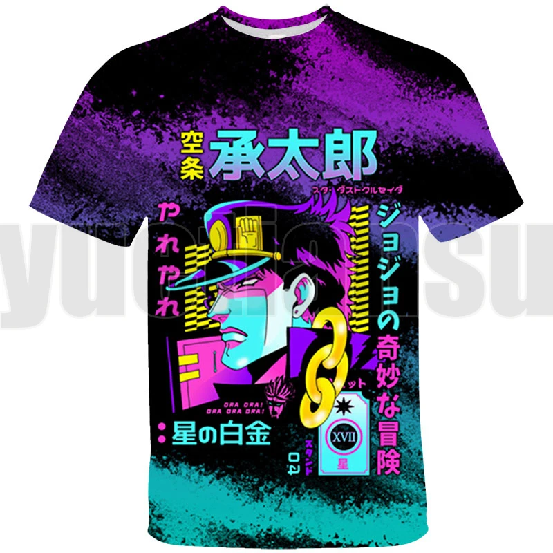 

Hot Jojo 3D Anime Bizarre Adventure Tshirt Japan Killer Queen Jojo T-shirt Teens Oversized Tee Tops Kids Short Sleeve Streetwear