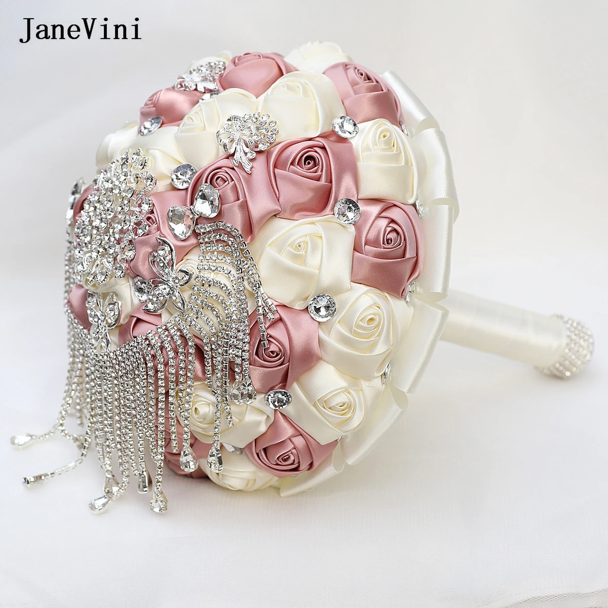 Роскошные Кристаллы jaevini Обнаженная розовая свадебная брошь букеты