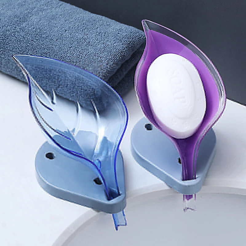 

Non-slip leaf Shape Soap Box Bathroom Soap Holder Dish Storage Plate Tray Soap Holder Case Kitchen Supplies Bathroom Accessories