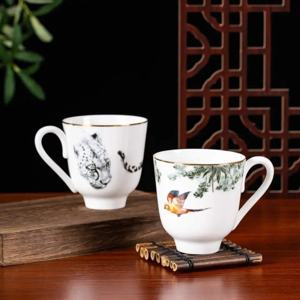 

European-style bone China mug luxury living room home office cups daily gifts boss teacups milk breakfast cups