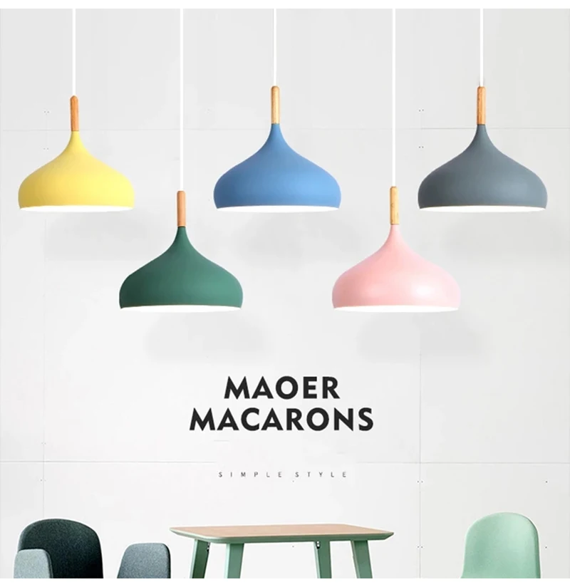 

Современные подвесные светильники, креативная люстра цвета макаруна, подвесные лампы для ресторана, спальни, гостиной, кухни, бара в скандинавском стиле