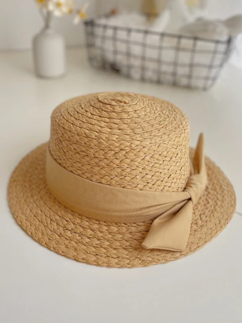 Children's Hand Made Straw Hat Simple 