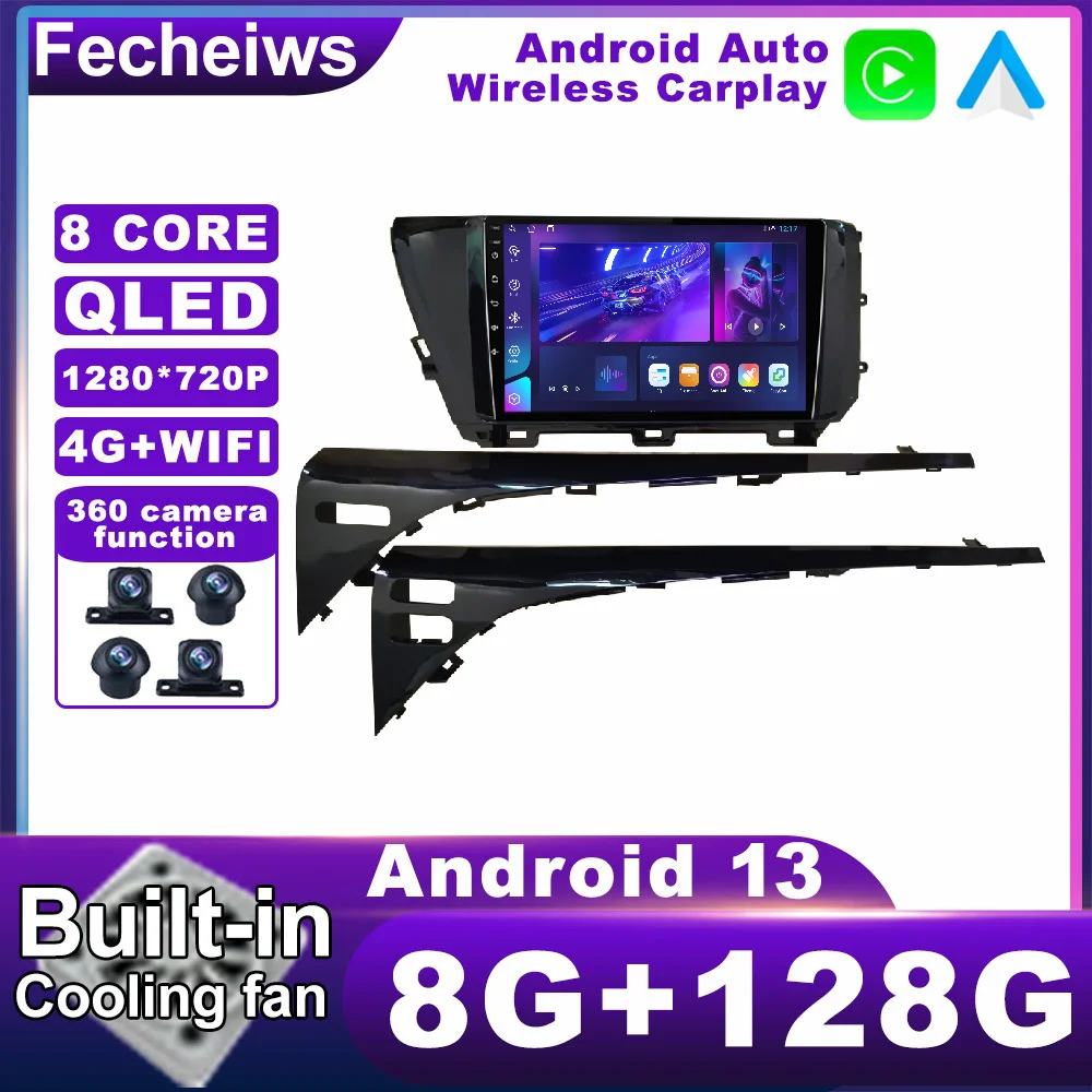 

Автомагнитола 10,1 дюйма, Android 13, для Toyota Camry 8 XV 70 2017 - 2020
