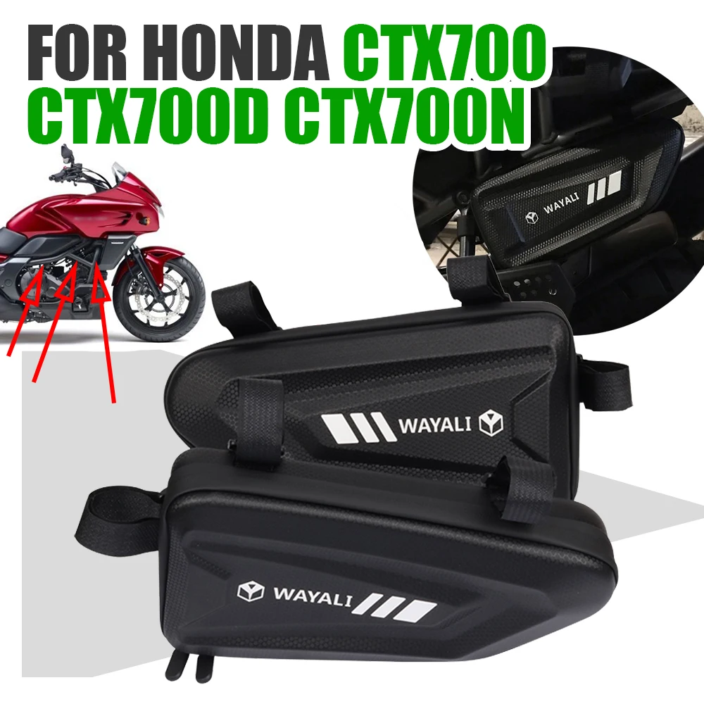 Bolsa lateral de almacenamiento para accesorios de motocicleta, bolsa triangular de herramientas con marco impermeable para HONDA CTX700 DCT CTX700D CTX700N CTX 700 N D 700D