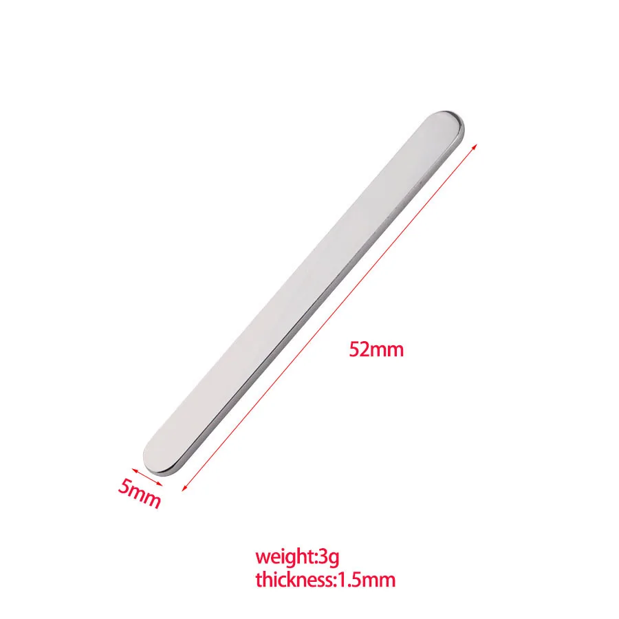 5 шт./партия гладкие пустые кольца-манжеты из нержавеющей стали