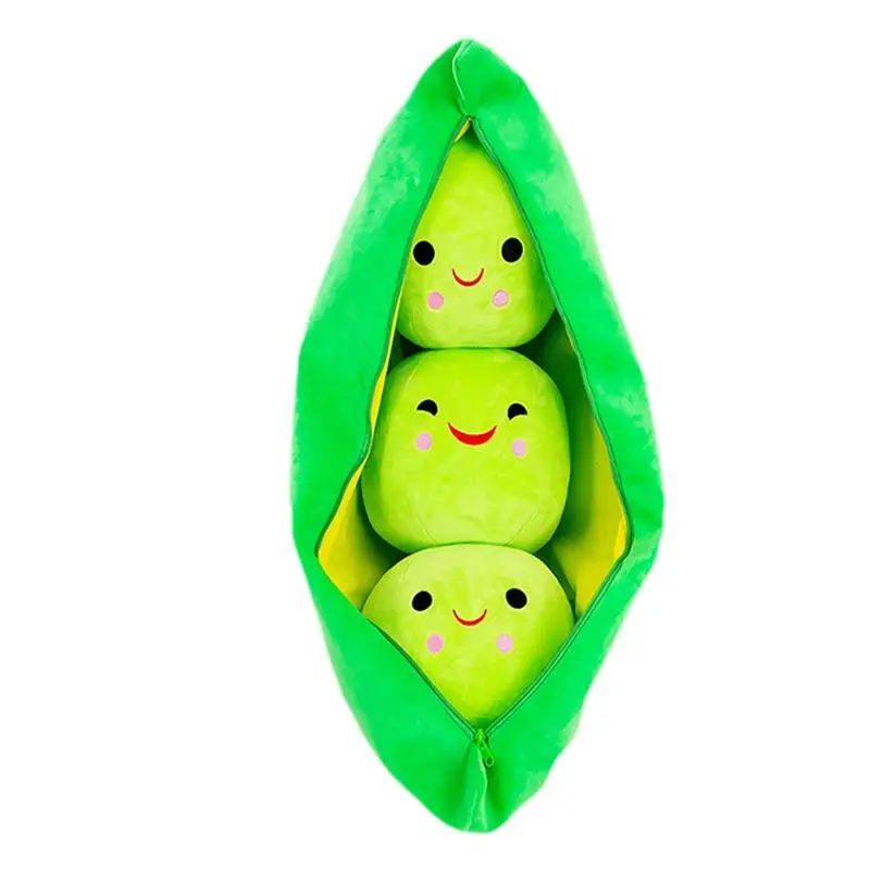 Подушка с горошком удобная милая плюшевая кукла стручками гороха игрушка для