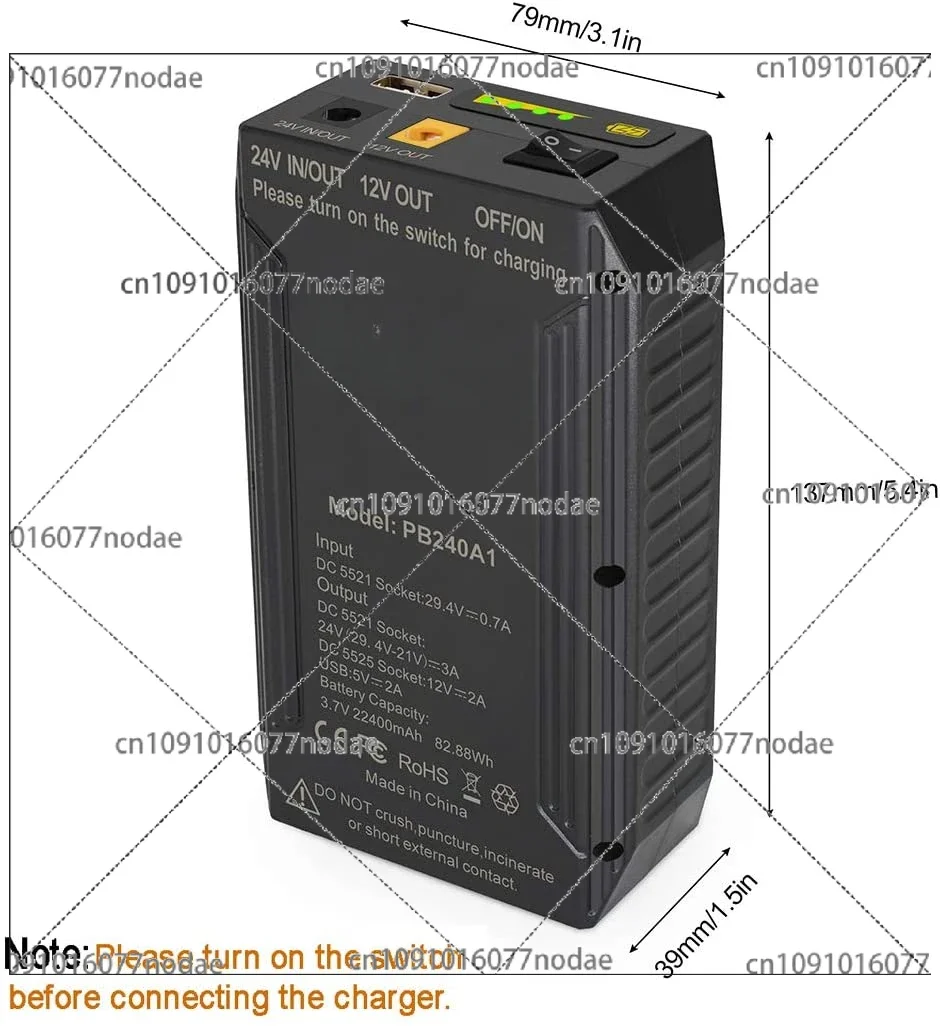 PB240A1 TalentCell 24 В литий-ионная аккумуляторная батарея 25 9 3200 мАч 82 88 Втч с выходом В/12