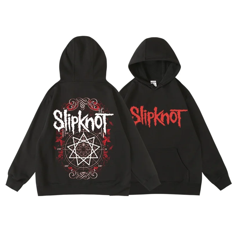 

Mens Rock Band Nu Metal Slipknots Heavy Metal Coat Hooded Prepare for Hell Tour Graphic Harajuku Streetwear Sweatshirts Pullover