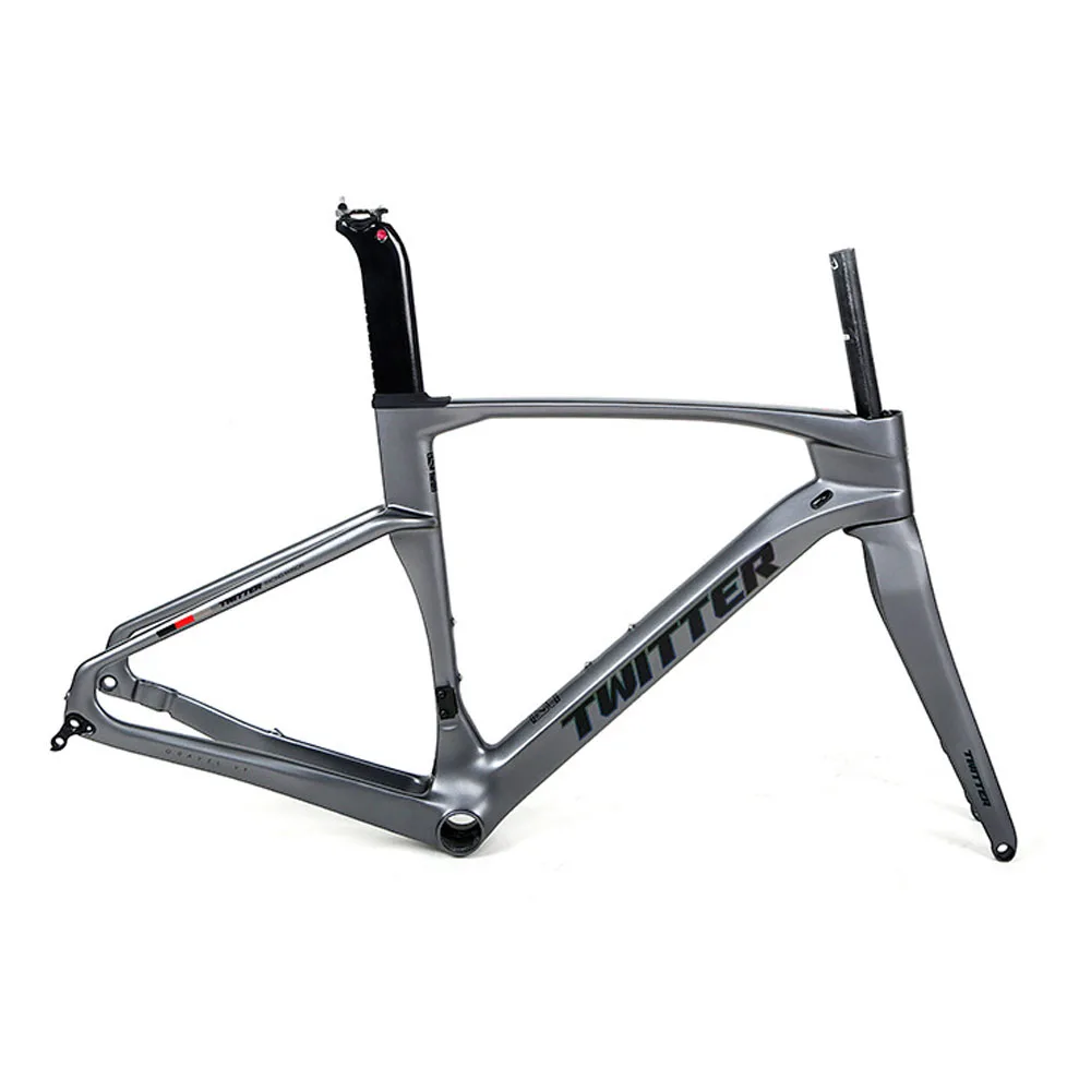 

Twitter Road Gravel V3 700C Carbon Fiber Frame 700x40C Tire All-terrain Road Bike XC Frameset Cross-Country