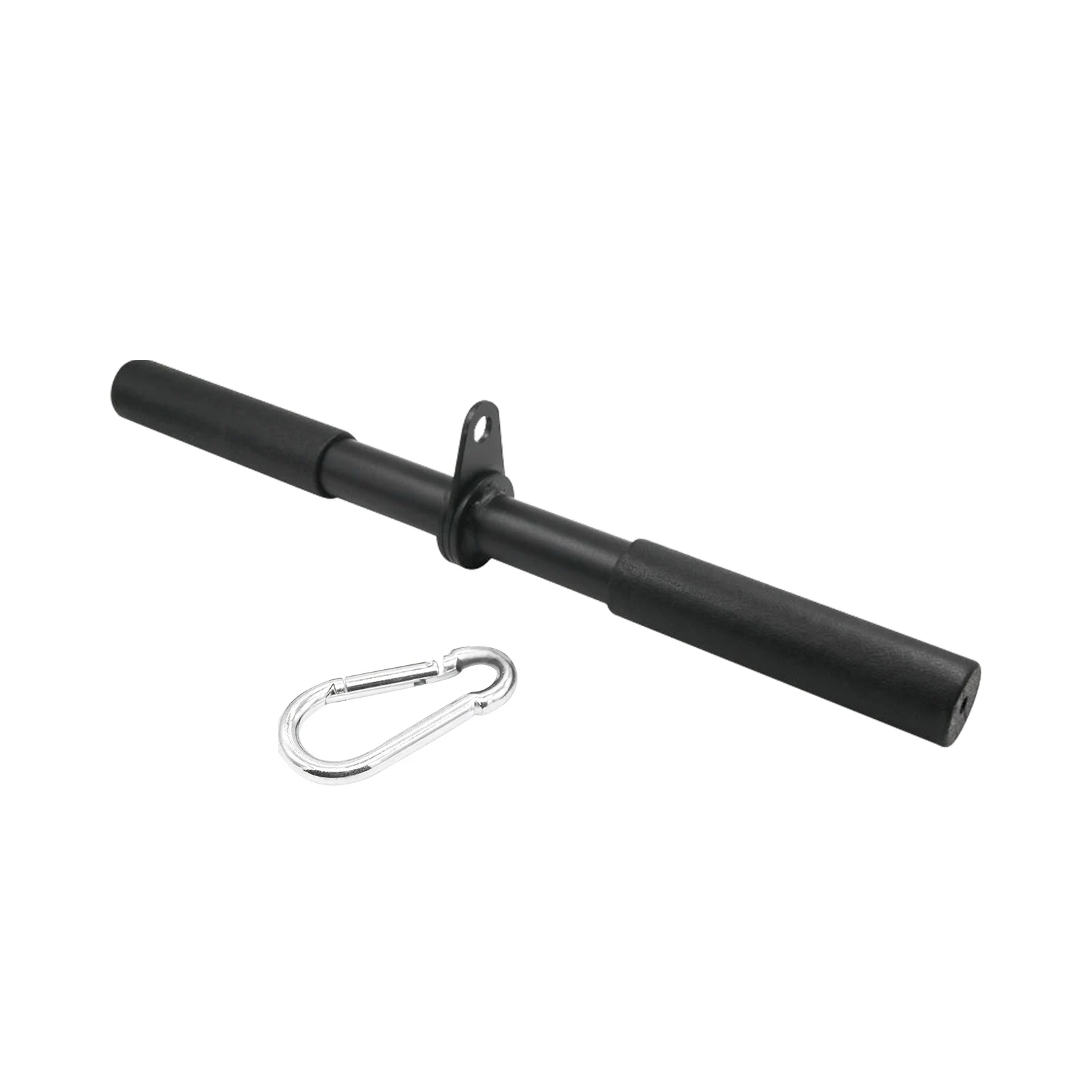 

Home Gym Pull Down Bar Straight Handle Cable Machine Attachment Anti Slip Fitness Equipment Black Triceps Back Workout Exercise