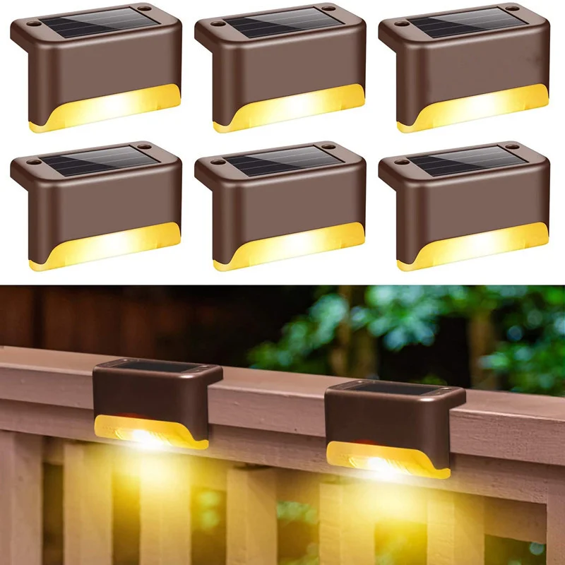 

1/4/8/16pcs LED Solar Deck Light Outdoor Waterproof Garden Pathway Yard Patio Stairs Steps Landscape Lamps Solar Night Lamp