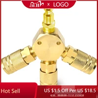 14npt quick connector american style 3 way manifold coupler air hose coupling pneumatic tools us type