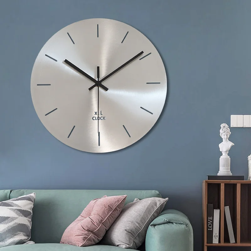 Creative Silent Wall Clock Nordic Luxury Bedroom Metal Large Wall Clock Hands Stylish Reloj De Pared Minimalist Deco WK50WC