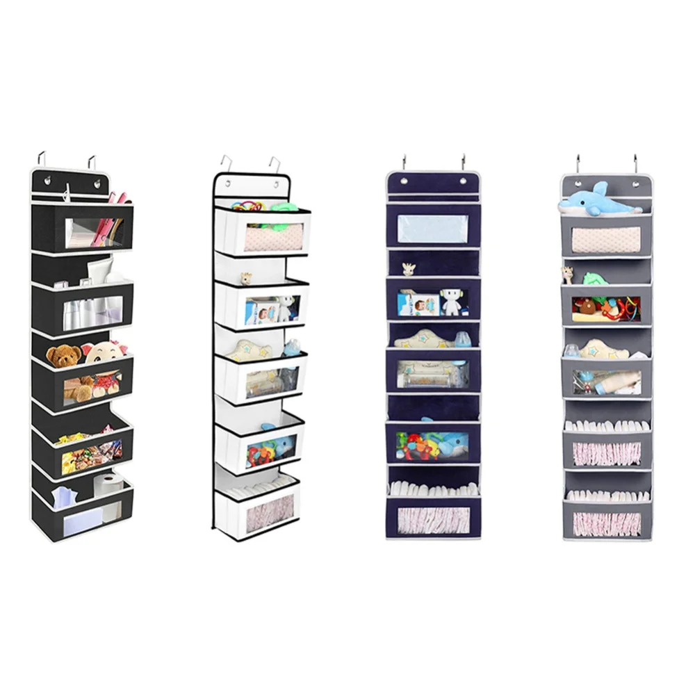 

5-Shelf Hanging Bag Organizer Over Door Storage Closet Organizer Bedroom for Storage Cosmetics Sundries Wall-Mount Storage Bags