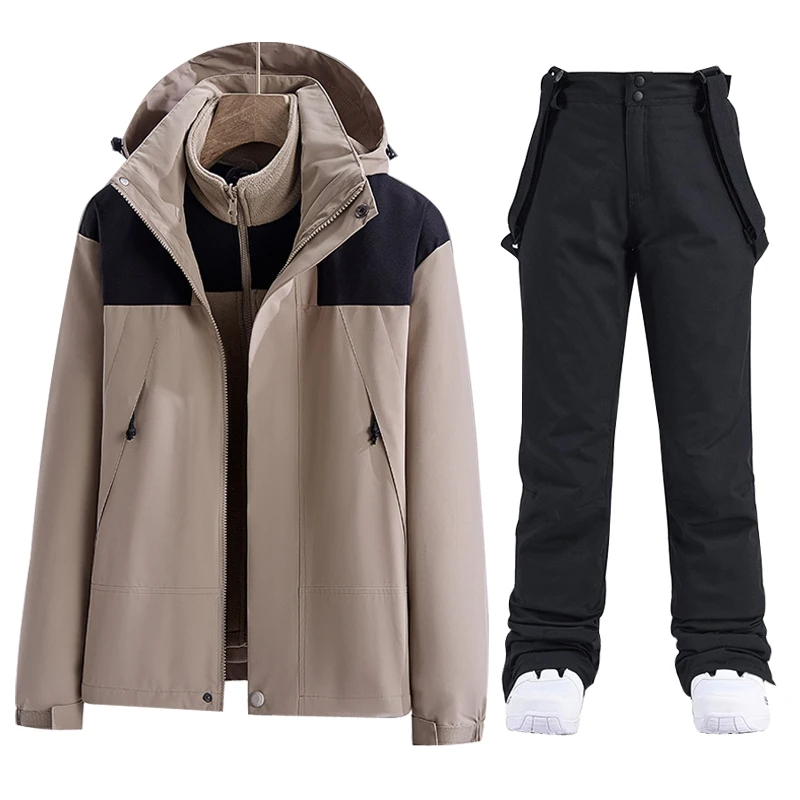 Лыжный костюм мужской зимний термоветрозащитный зимние штаны лыжная куртка