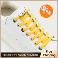 1pair no tie shoelaces round elastic shoe laces for kids and adult sneakers shoelace quick lazy laces 21 color shoestrings