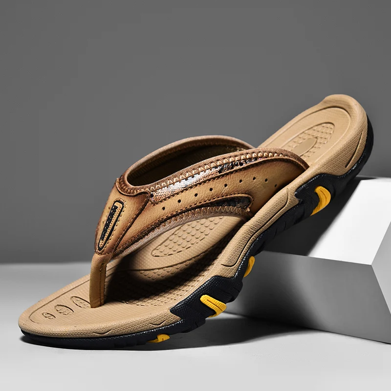 

Мужские летние сандалии из натуральной кожи, большие размеры