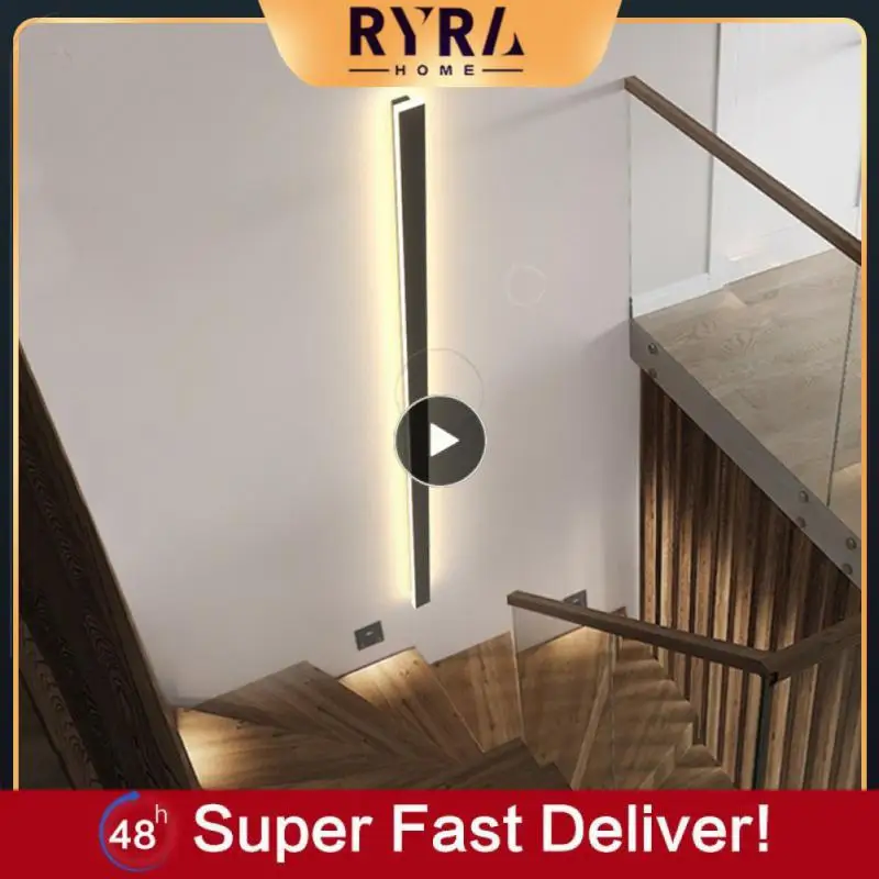 

Modern Indoor Lighting Led Strip Wall Sconce Lamp Bedroom Bedside Wall Light Modern Outdoor Long Garden Porch Sconce Light 2023