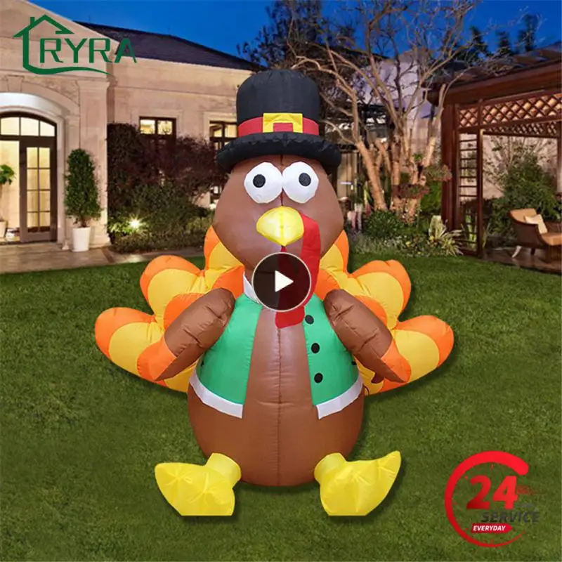 

4 Inch Inflatable Christmas Turkey Christmas Outdoor Decoration Christmas New Year Party Home Garden Decoration/EU/UK/Au Plug