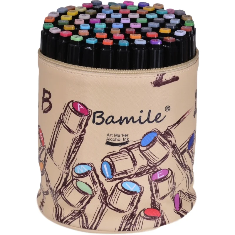 

New 30/40/60/80 Color Markers Manga Drawing Markers Pen Alcohol Based Sketch Felt-Tip Oily Twin Brush Pen Art Supplies Gift