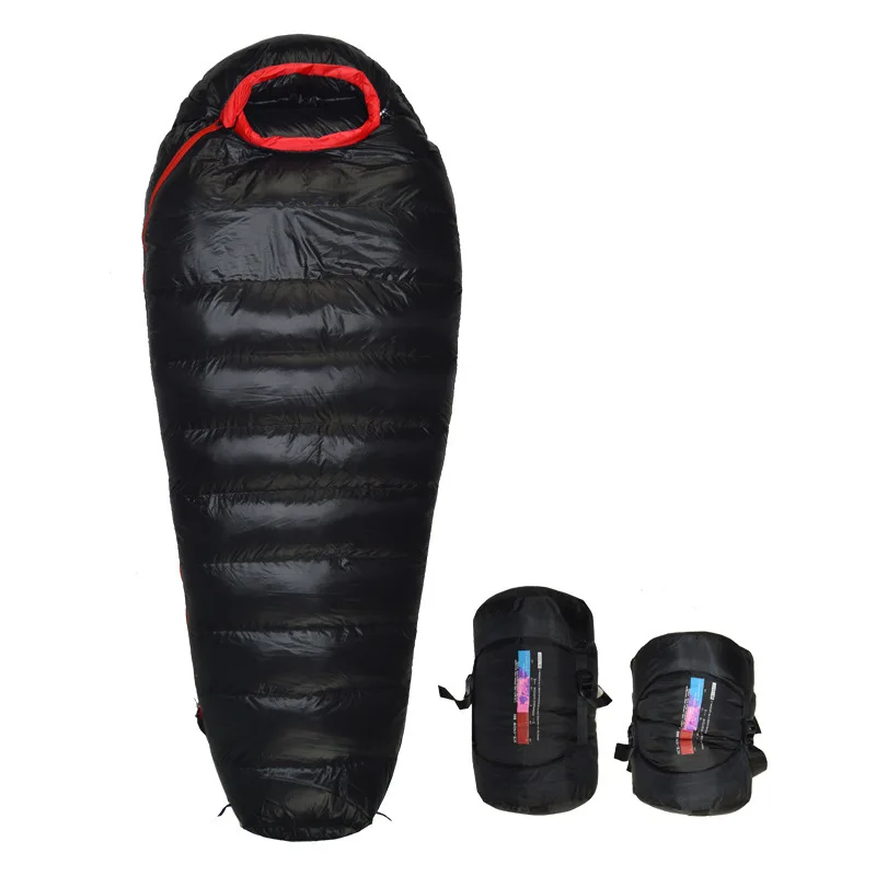 

Down-Filled Sleeping Bag Adult Thickened Warm Outdoor Camping Sleeping Bag Mummy Type Portable Camping Waterproof Sleeping Bag