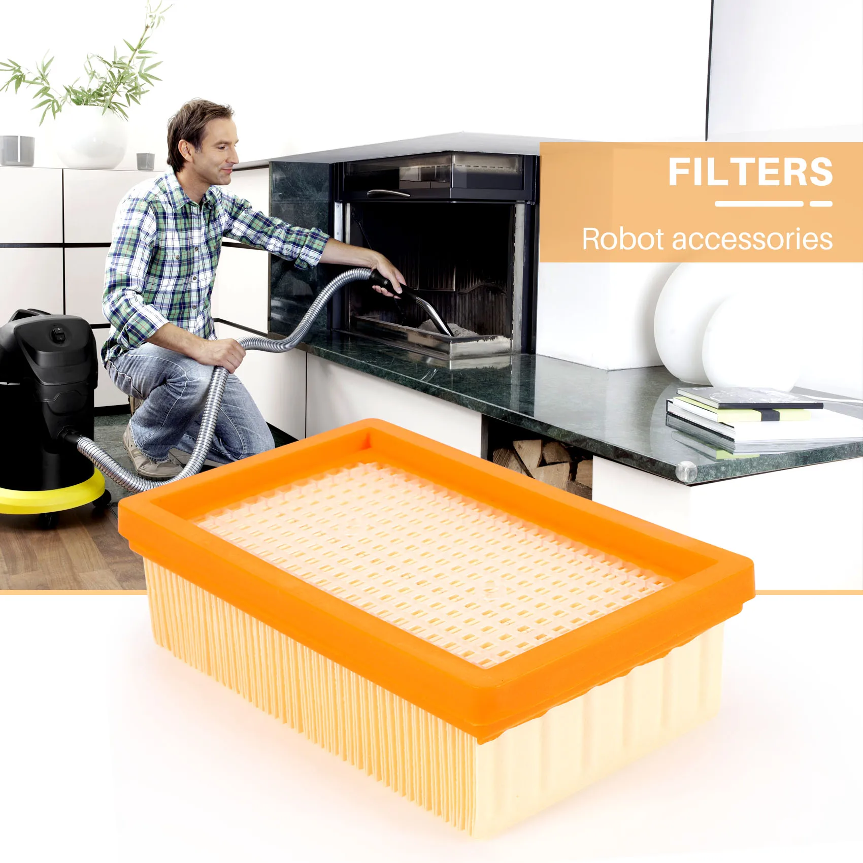 Сменный фильтр для пылесоса KARCHER 3 шт. плоские плиссированные фильтры MV4 MV5 MV6 WD4 WD5