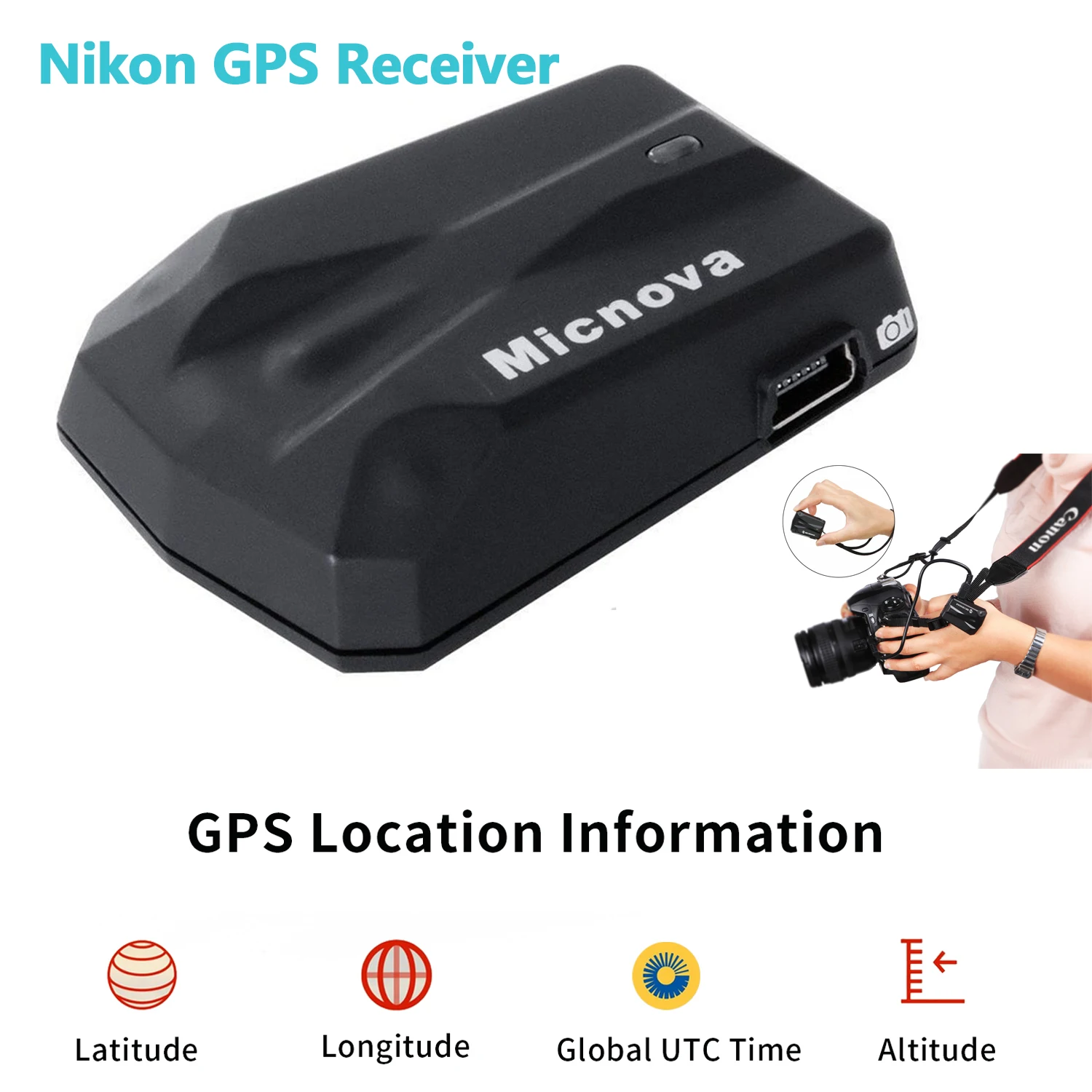 Micnova SK-GPS-N GPS Remote Controller for Nikon DSLR Record Latitude Longitude Altitude Universal Time Coordinated information