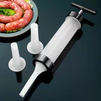 kitchen quick manual sausage machine funnel nozzle homemade sausage stuffer spray gadgets meat injector tools
