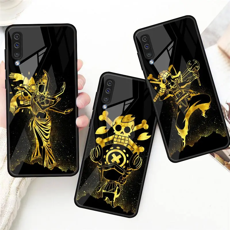 hot anime one piece glass phone case for samsung galaxy a50 a70 a30 a40 a10 a20e a20s a50s a70s a52 a1 a71 cover coque free global shipping