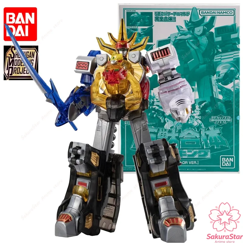 Фото В наличии: Коллекционная сборная модель Bandai SMP Hyakujuu Sentai Gaoranger GaoKing Clear Color Ver, игрушка для сборки. №2