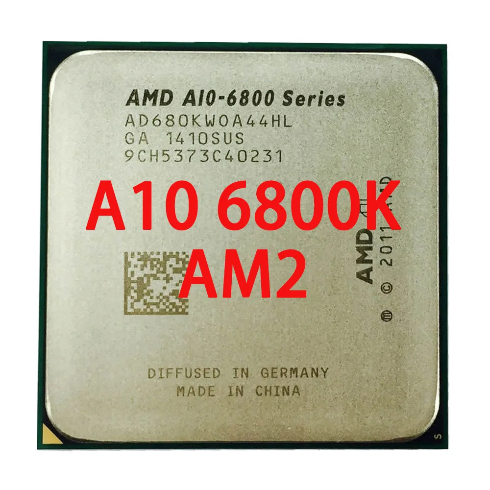 

AMD A10-Series A10-6800K A10 6800K A10 6800 4.1GHz Quad-Core CPU Processor AD680KWOA44HL/ AD680BWOA44HL Socket FM2