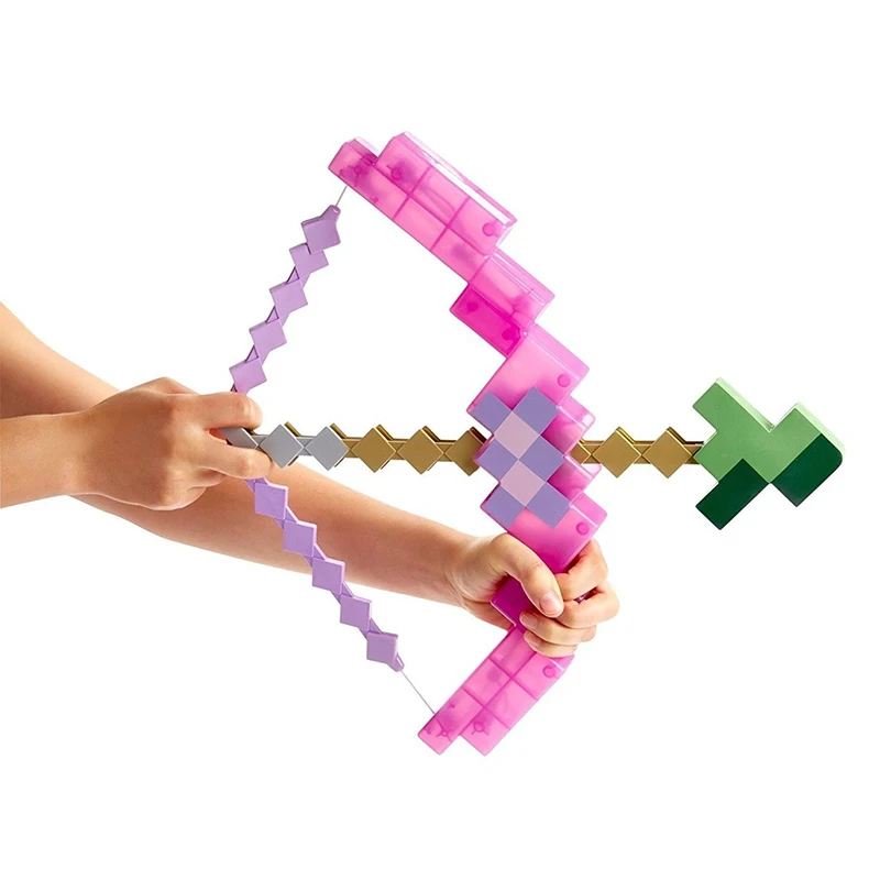 

Игра Minecraft, синий лук и стрела из ПВХ, Подарочный меч со стразами для детей