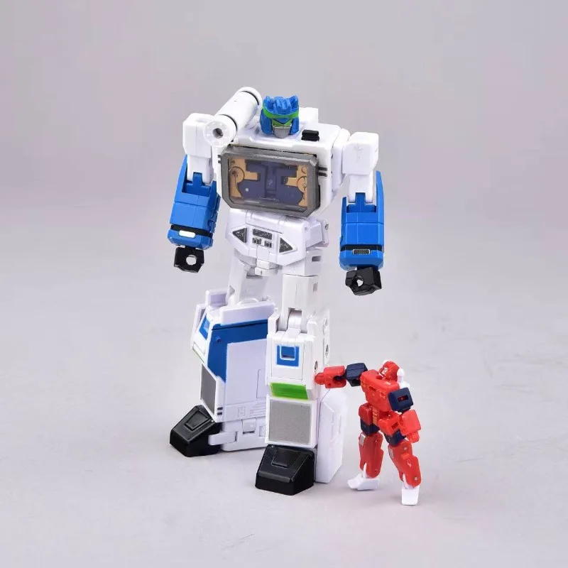 Фото 【В наличии】SD-01B Soundwave White: Премиальная окрашенная мини-фигурка-трансформер с кассетами Laserbeak и Ravage №3