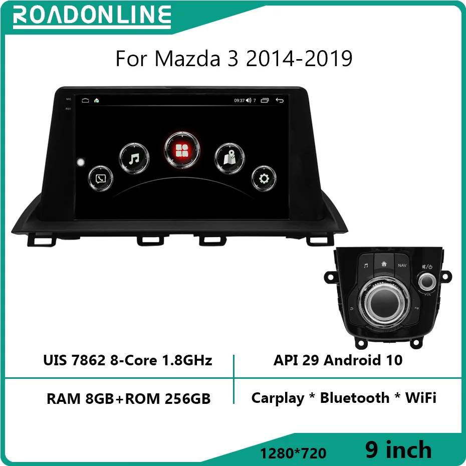 

For Mazda 3 2014-2019 Resolution UIS7862 Octa-core 8+256gb Car Navigation CarPlay Car Radio Multimedia Video Player GPS