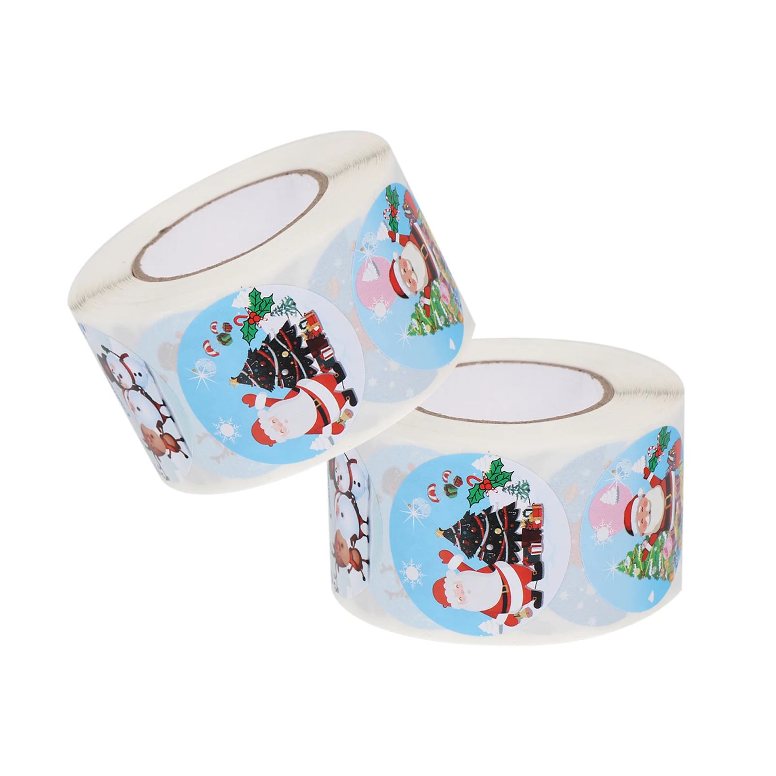 

Christmas Label Stickers Roll Round Xmas Adhesive Decorative Gift Self Labels Tag Sticker Seal Envelope Holiday Winter Wrapping