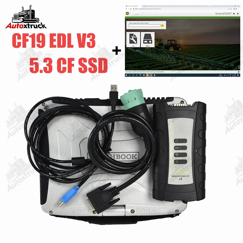 

Строительное оборудование V5.3 CF EDL V3 электронная связь данных диагностический инструмент сельскохозяйственный трактор CF19 ноутбук