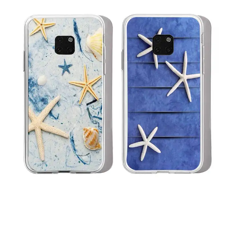 

Starfish Phone Case For Huawei Mate P10 P20 P30 P40 P50 Smart Z Honor 50 60 70 Pro Lite Transparent Case